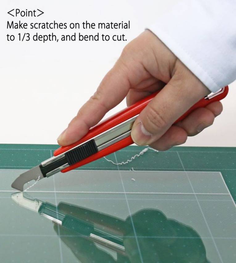 Couteau Coupe Acrylique, cutteur de plastique et papier, Cutter multi-usage